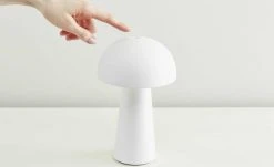 Akku-Tischleuchte, weiß mit Sensor- Dimmer