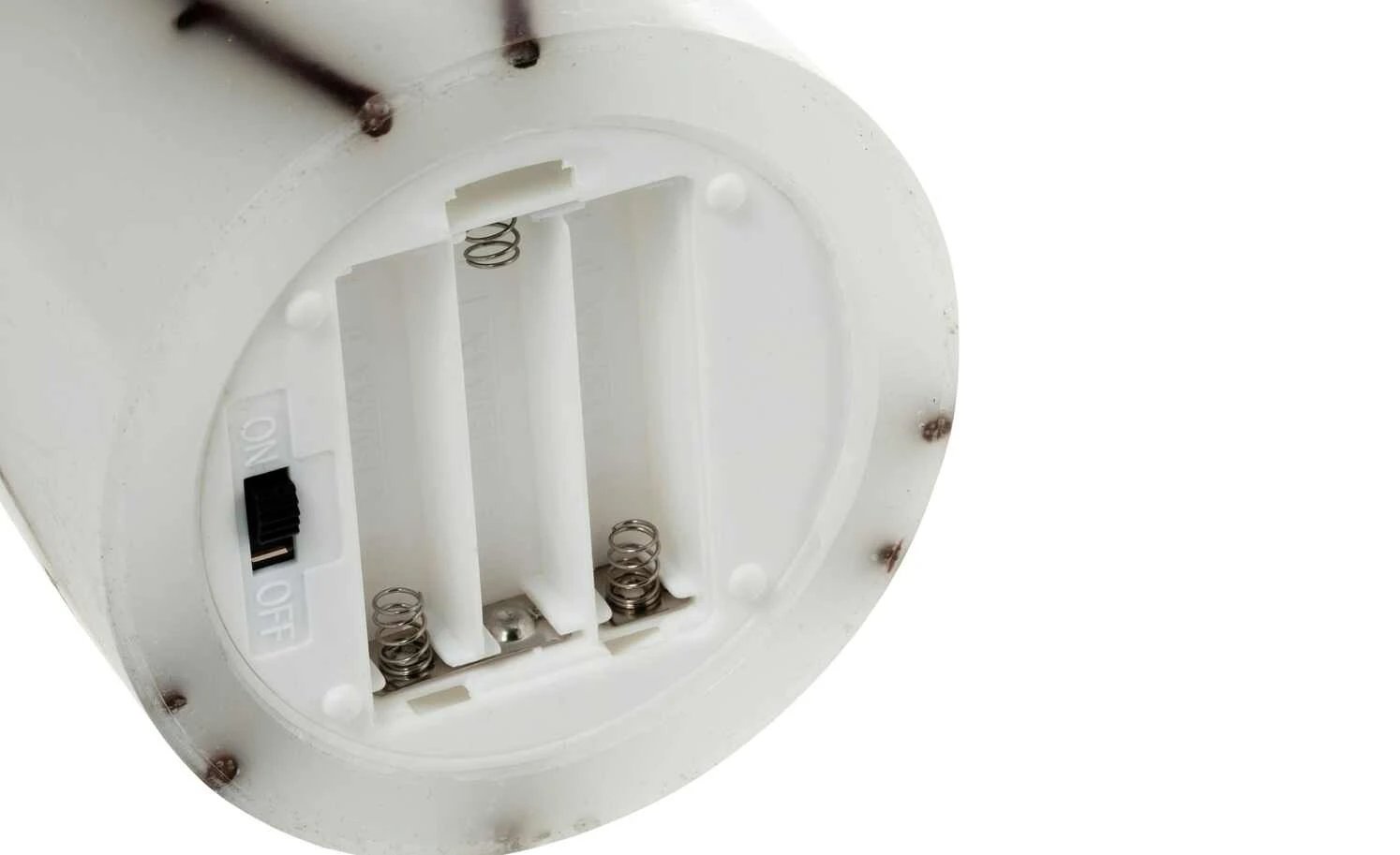 LED-Echtwachs-Kerzen 2er-Set, weiß mit Blumen 5 LED-Echtwachs-Kerzen 2er-Set, weiß mit Blumen – Bild 5