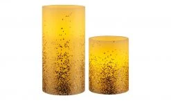 LED-Echtwachs-Kerzen 2er-Set, Elfenbein/goldfarben 8 LED-Echtwachs-Kerzen 2er-Set, Elfenbein/goldfarben -Innenleuchten Verkaufsladen 10681913 1 202112161238