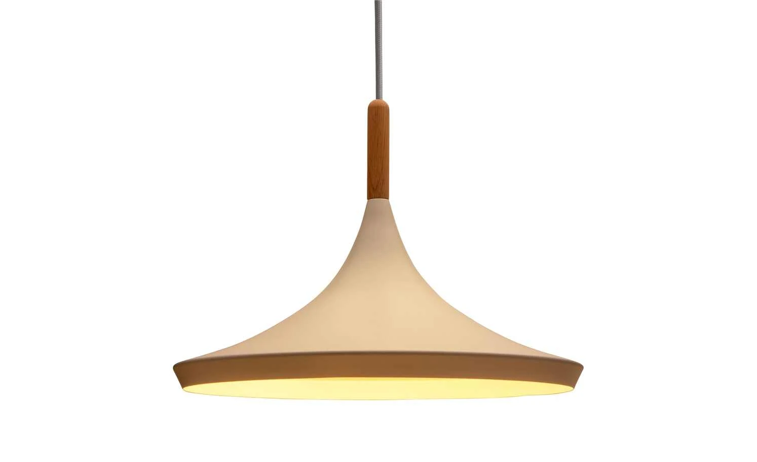 Pendelleuchte, 1-flammig, weiß / Holz 4 Pendelleuchte, 1-flammig, weiß / Holz – Bild 4