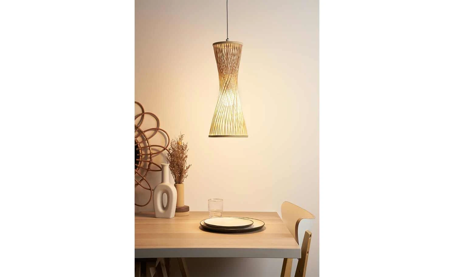 Pendelleuchte, 1-flammig, Rattan 2 Pendelleuchte, 1-flammig, Rattan – Bild 2