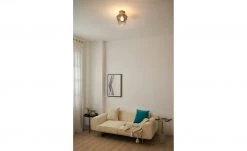 Deckenleuchte, 1-flammig, Rauchglas