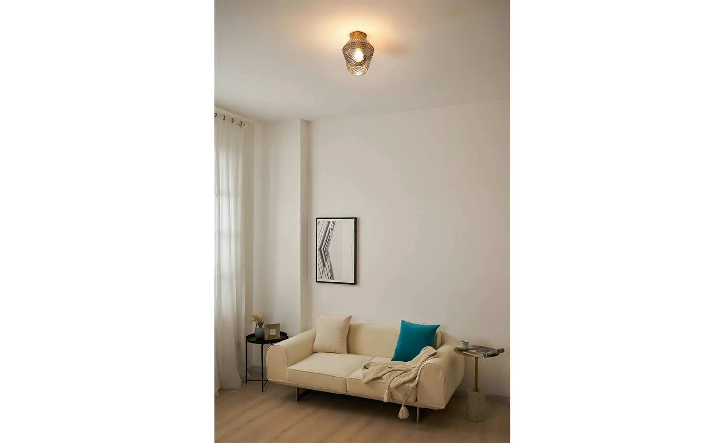 Deckenleuchte, 1-flammig, Rauchglas 1 Deckenleuchte, 1-flammig, Rauchglas