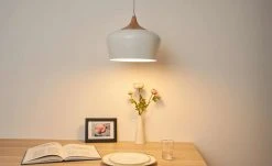 Pendelleuchte, 1-flammig, weiß