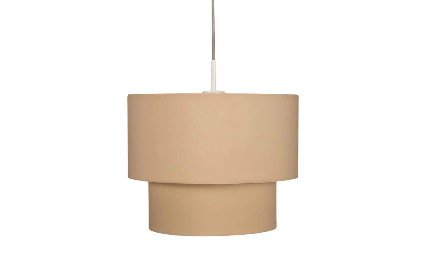 Pendelleuchte, 1-flammig, Stoff/beige 3 Pendelleuchte, 1-flammig, Stoff/beige – Bild 3