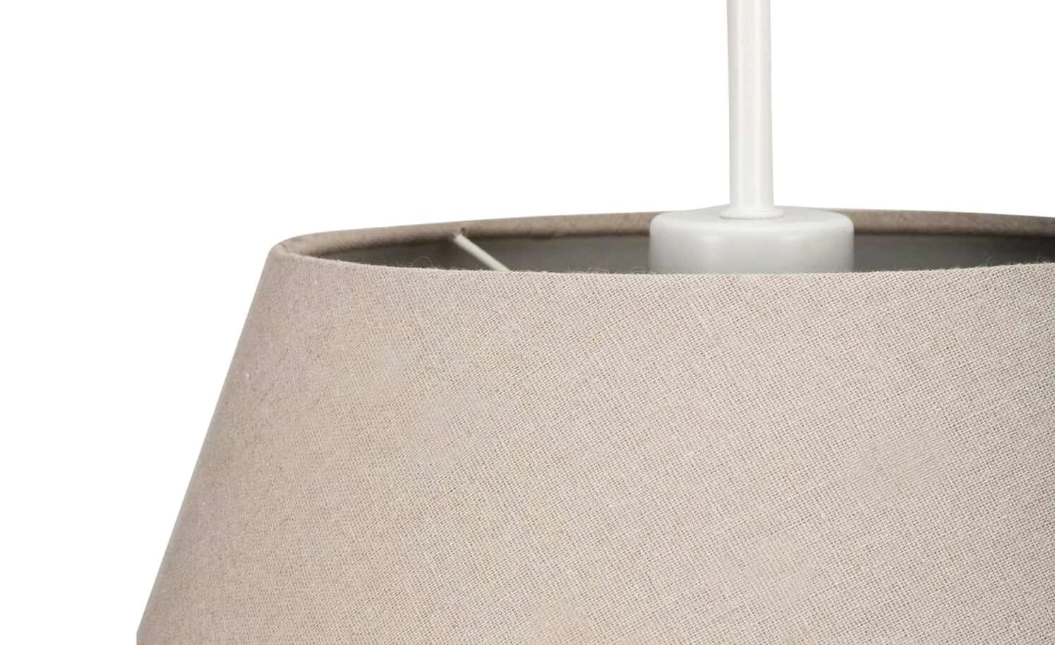 Pendelleuchte, 1-flammig Stoff grau/weiß 6 Pendelleuchte, 1-flammig Stoff grau/weiß – Bild 6