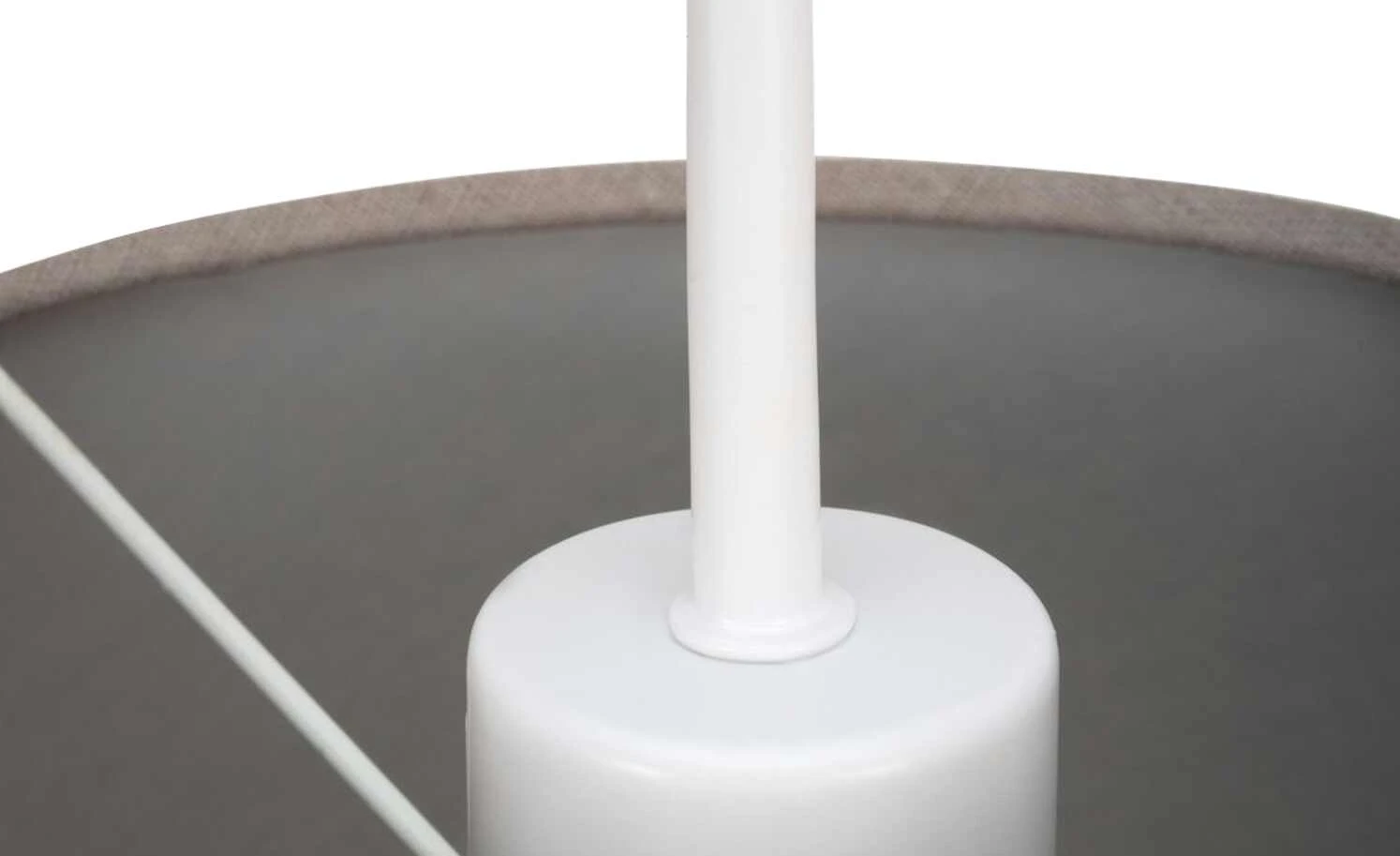 Pendelleuchte, 1-flammig Stoff grau/weiß 7 Pendelleuchte, 1-flammig Stoff grau/weiß – Bild 7