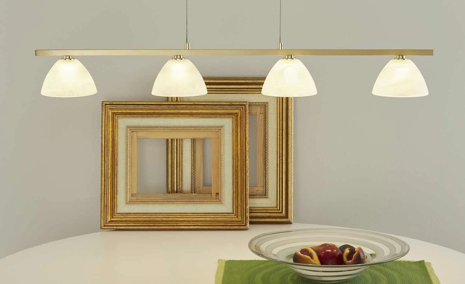 B-Leuchten LED-Pendelleuchte, 4-flammig, messing matt 1 B-Leuchten LED-Pendelleuchte, 4-flammig, messing matt