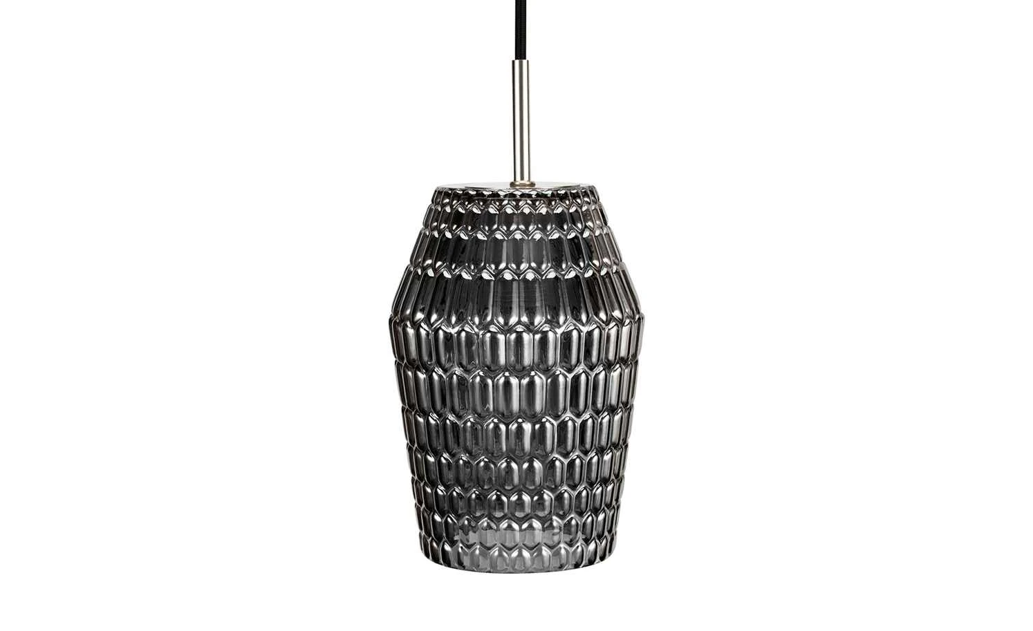 Pendelleuchte, 1-flammig, Rauchglas 2 Pendelleuchte, 1-flammig, Rauchglas – Bild 2