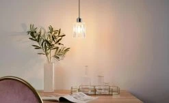 Pendelleuchte, 1-flammig Glas transparent