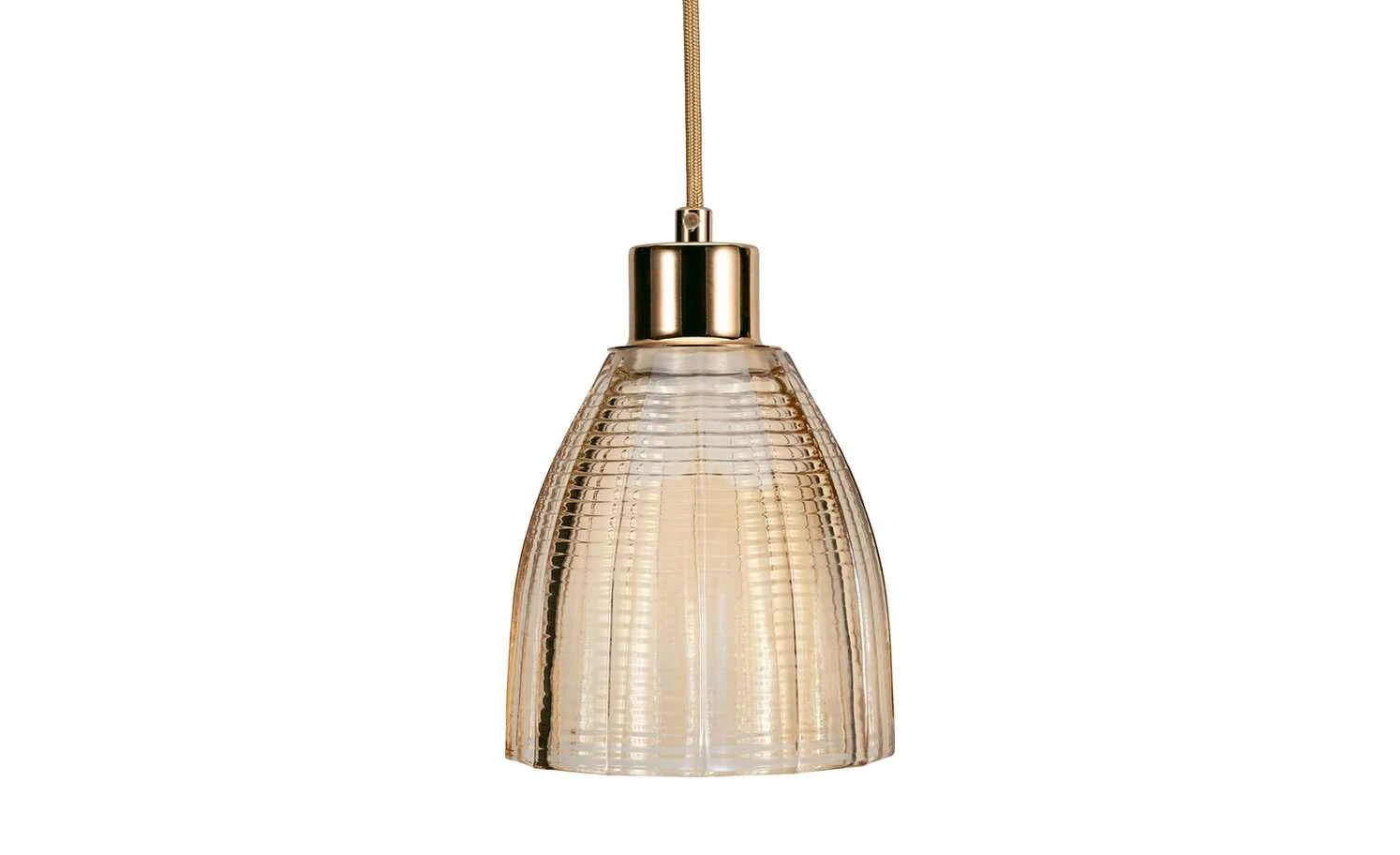 Pendelleuchte, 1-flammig, Glas goldfarben 2 Pendelleuchte, 1-flammig, Glas goldfarben – Bild 2