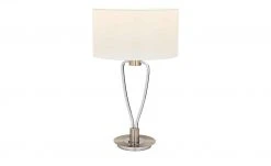 Trio Tischleuchte, 1-flammig, nickel matt, Fuß geschwungen