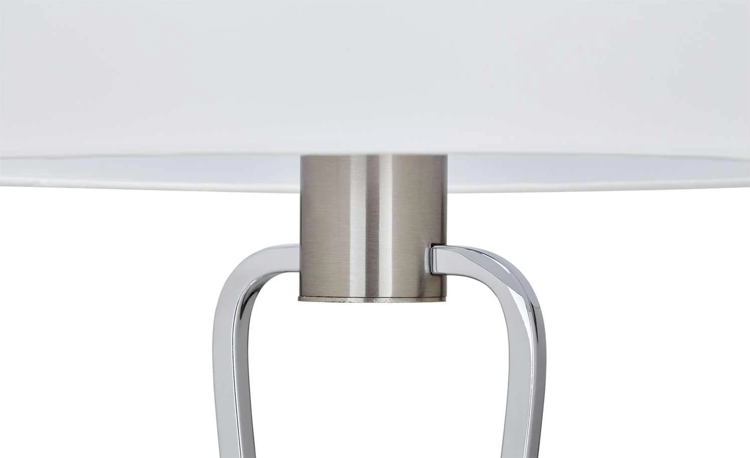 Trio Tischleuchte, 1-flammig, nickel matt, Fuß geschwungen 4 Trio Tischleuchte, 1-flammig, nickel matt, Fuß geschwungen – Bild 4