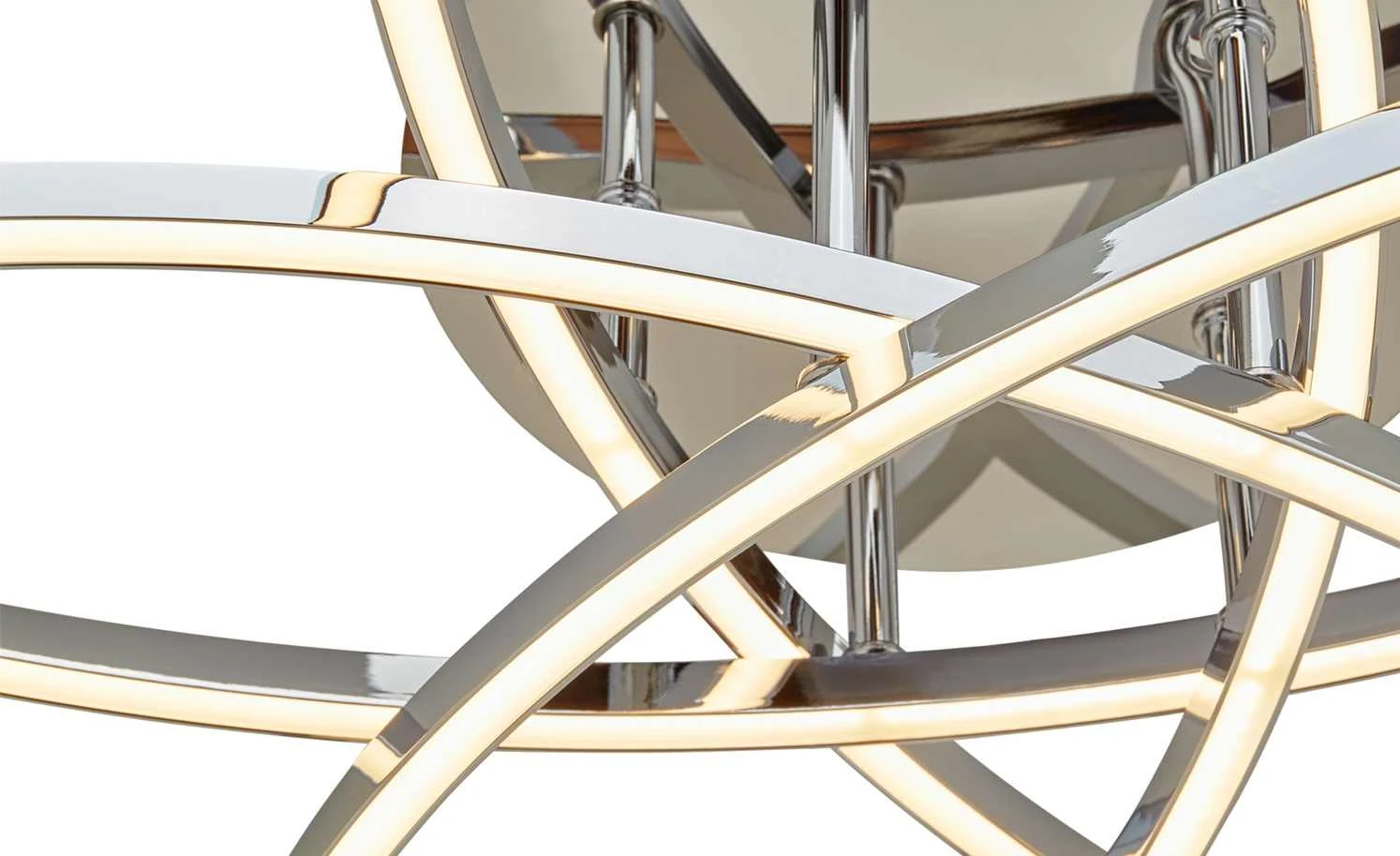 Meisterleuchten LED- Deckenleuchte, 5-flammig, chrom, geschwungene Stäbe 2 Meisterleuchten LED- Deckenleuchte, 5-flammig, chrom, geschwungene Stäbe – Bild 2