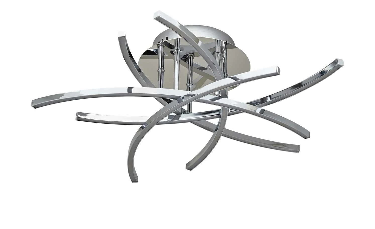 Meisterleuchten LED- Deckenleuchte, 5-flammig, chrom, geschwungene Stäbe 3 Meisterleuchten LED- Deckenleuchte, 5-flammig, chrom, geschwungene Stäbe – Bild 3
