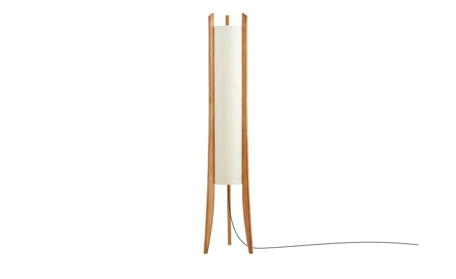 HOME STORY Stehleuchte mit Holzfüssen, 1-flammig 3 HOME STORY Stehleuchte mit Holzfüssen, 1-flammig – Bild 3