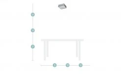 Trio Deckenleuchte mit eckigen Stoffschirm -Innenleuchten Verkaufsladen 10685764 3 202106082233