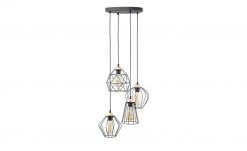 Pendelleuchte, 4-flammig, schwarz/ goldfarben -Innenleuchten Verkaufsladen 10685892 11 202106041245