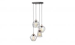 Pendelleuchte, 4-flammig, schwarz/ goldfarben -Innenleuchten Verkaufsladen 10685892 9 202106041245