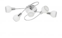 Deckenleuchte, 5-flammig, chrom/ Glas, weiß 8 Deckenleuchte, 5-flammig, chrom/ Glas, weiß -Innenleuchten Verkaufsladen 10685935 3 202103161244