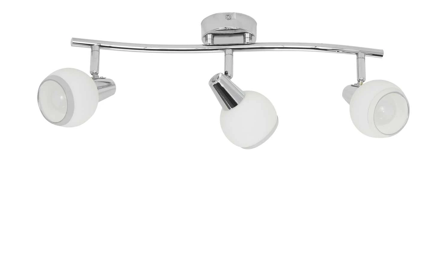 Deckenleuchte, 3-flammig, chrom/ Glas, weiß 4 Deckenleuchte, 3-flammig, chrom/ Glas, weiß – Bild 4