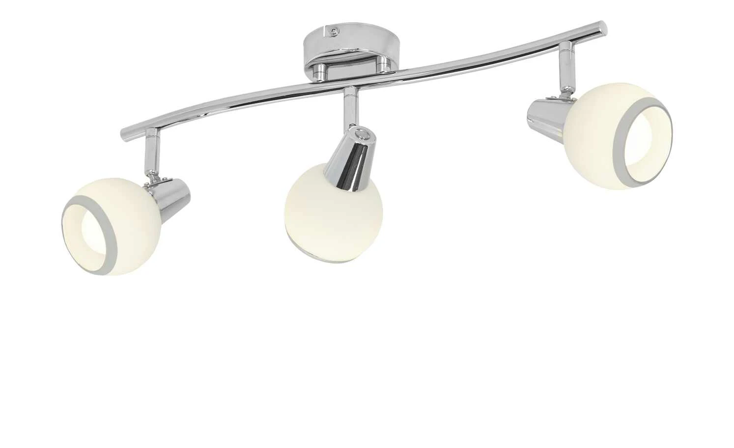 Deckenleuchte, 3-flammig, chrom/ Glas, weiß 5 Deckenleuchte, 3-flammig, chrom/ Glas, weiß – Bild 5