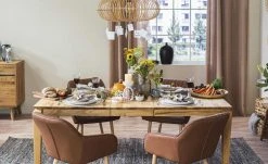 HOME STORY Pendelleuchte mit Holzlamellen 1-flammig -Innenleuchten Verkaufsladen 10685975 7 202205302231