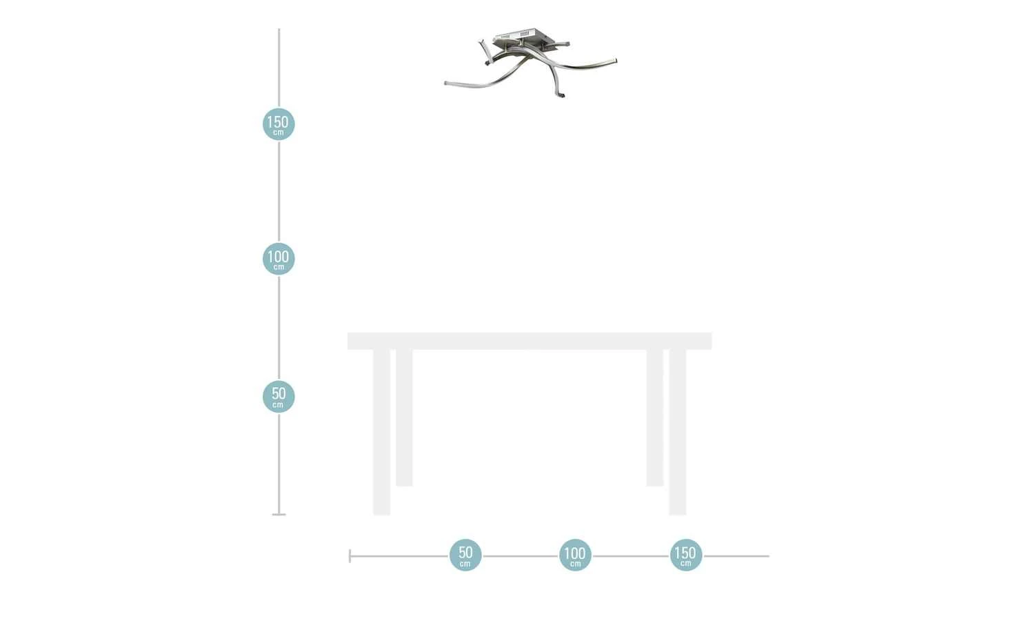 Paul Neuhaus LED-Deckenleuchte, 4-flammig, Arme geschwungen 5 Paul Neuhaus LED-Deckenleuchte, 4-flammig, Arme geschwungen – Bild 5