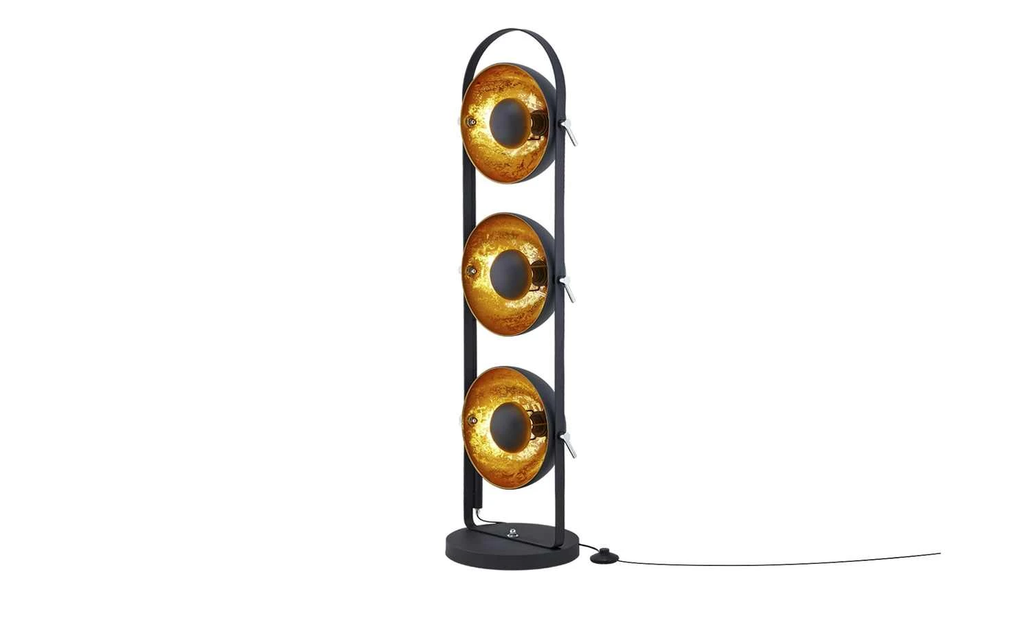 HOME STORY Retro-Stehleuchte, schwarz-gold 10 HOME STORY Retro-Stehleuchte, schwarz-gold – Bild 10