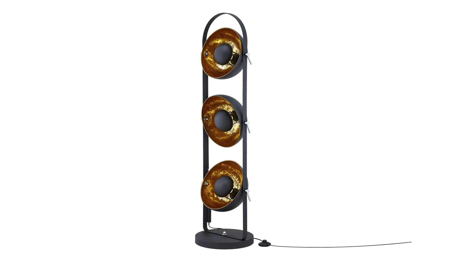 HOME STORY Retro-Stehleuchte, schwarz-gold 3 HOME STORY Retro-Stehleuchte, schwarz-gold – Bild 3
