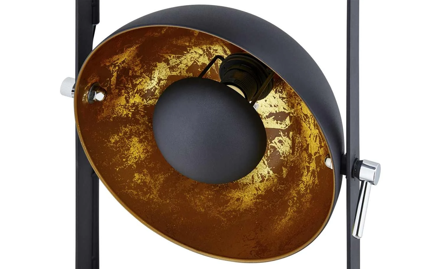 HOME STORY Retro-Stehleuchte, schwarz-gold 7 HOME STORY Retro-Stehleuchte, schwarz-gold – Bild 7