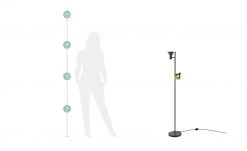 Trio Stehleuchte, 2-flammig, schwarz/goldfarb. -Innenleuchten Verkaufsladen 10686237 10 202106092233