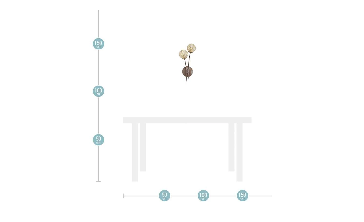 Paul Neuhaus Wandleuchte, 2-flammig rostfarben 6 Paul Neuhaus Wandleuchte, 2-flammig rostfarben – Bild 6