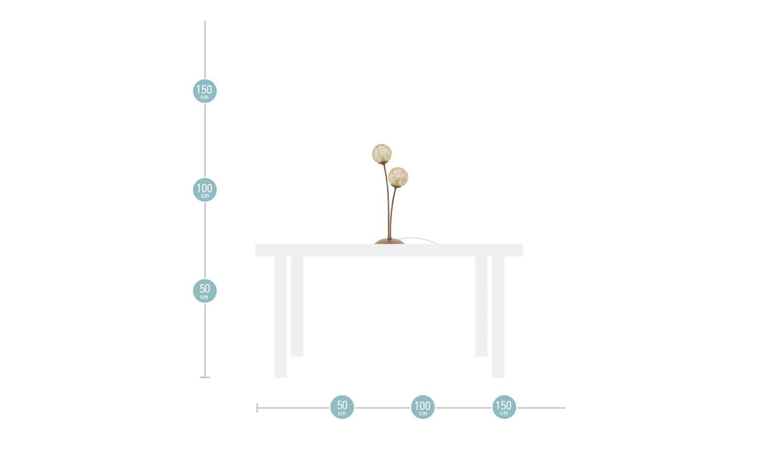 Paul Neuhaus Tischleuchte, 2-flammig rostfarben 6 Paul Neuhaus Tischleuchte, 2-flammig rostfarben – Bild 6