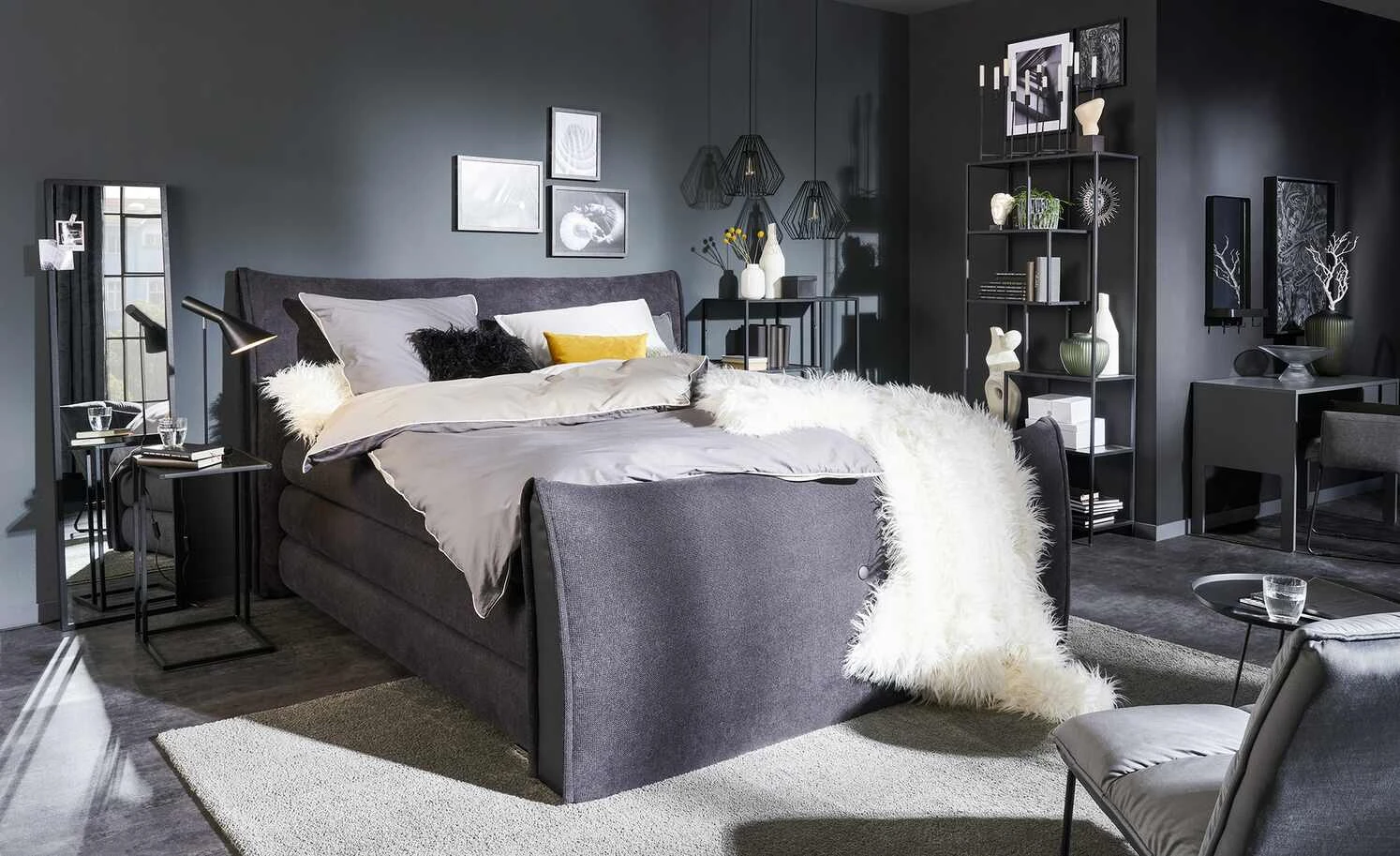 HOME STORY Pendelleuchte, 1-flammig, schwarz 1 HOME STORY Pendelleuchte, 1-flammig, schwarz