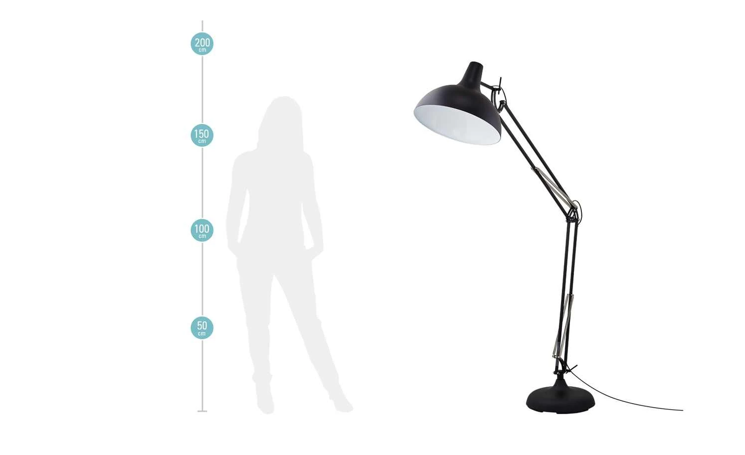 HOME STORY Stehleuchte, 1-flammig Schwarz 9 HOME STORY Stehleuchte, 1-flammig Schwarz – Bild 9