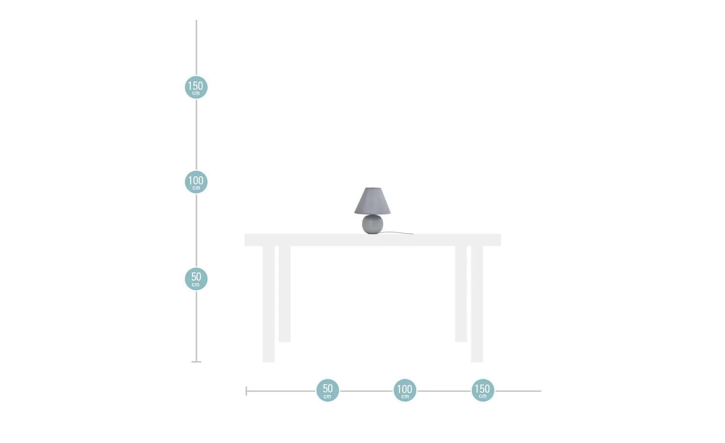 KHG Keramik-Tischleuchte, grau 6 KHG Keramik-Tischleuchte, grau – Bild 6