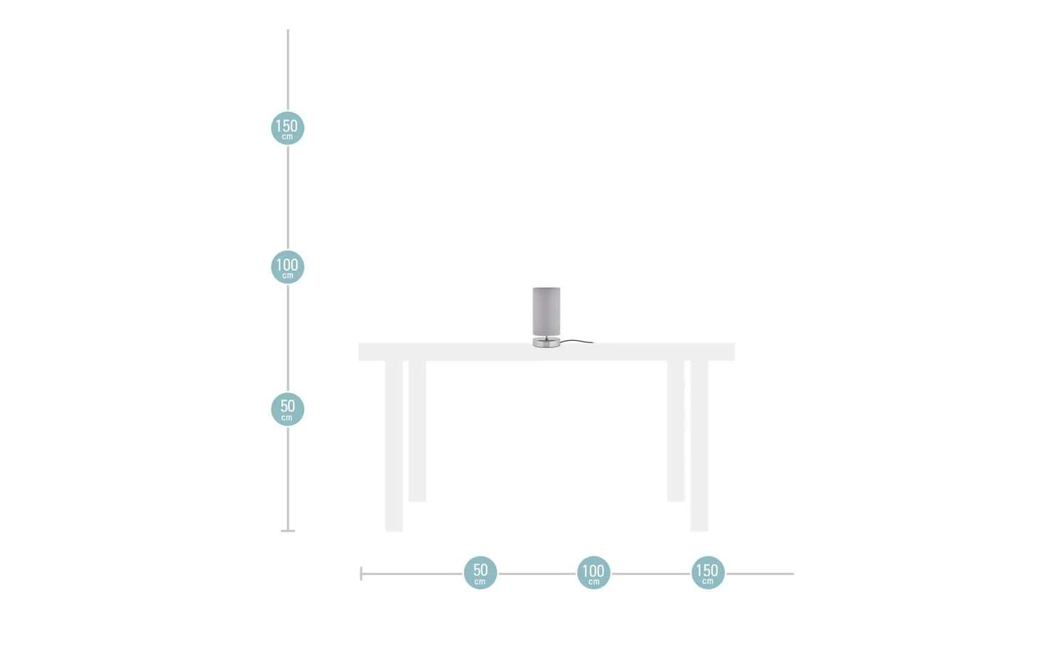 for friends Tischleuchte, 1-flammig, Stoffschirm grau 5 for friends Tischleuchte, 1-flammig, Stoffschirm grau – Bild 5