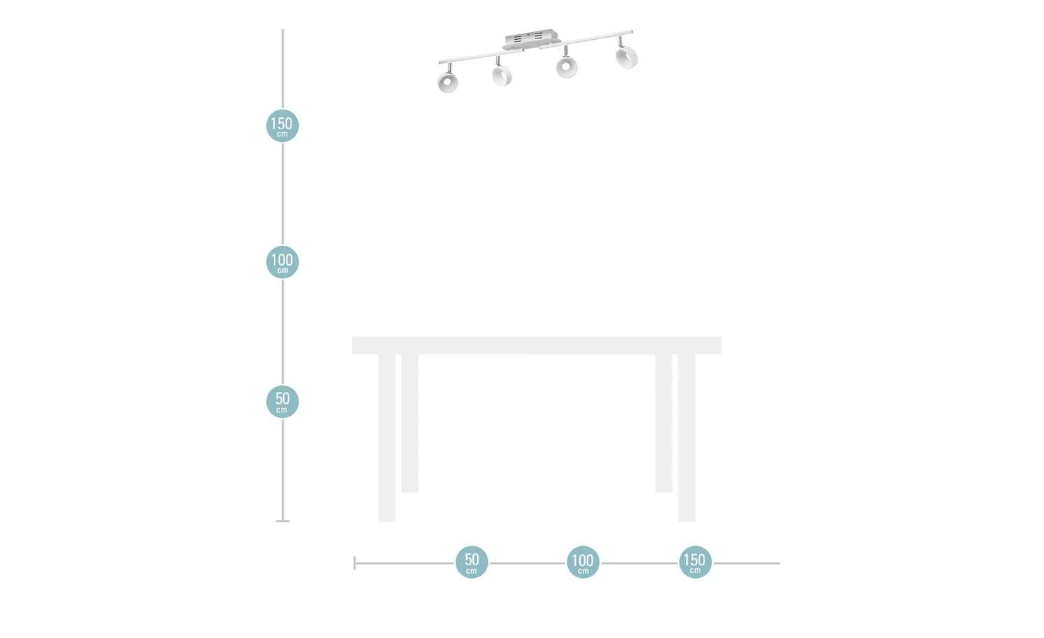KHG LED-Spot 4-flammig weiß 6 KHG LED-Spot 4-flammig weiß – Bild 6