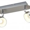 KHG LED-Spot, 2-flammig, Nickel matt