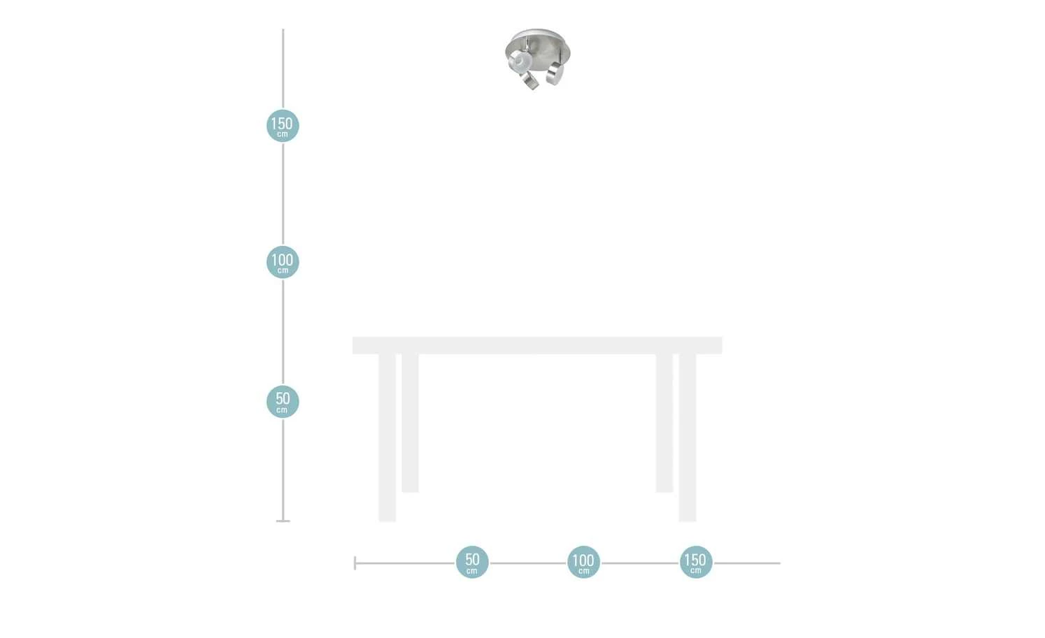 KHG LED-Spot, 3-flammig Nickel matt 6 KHG LED-Spot, 3-flammig Nickel matt – Bild 6