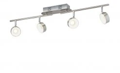 KHG LED-Spot, 4-flammig Nickel matt