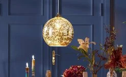 HOME STORY Pendelleuchte, 1-flammig goldfarben