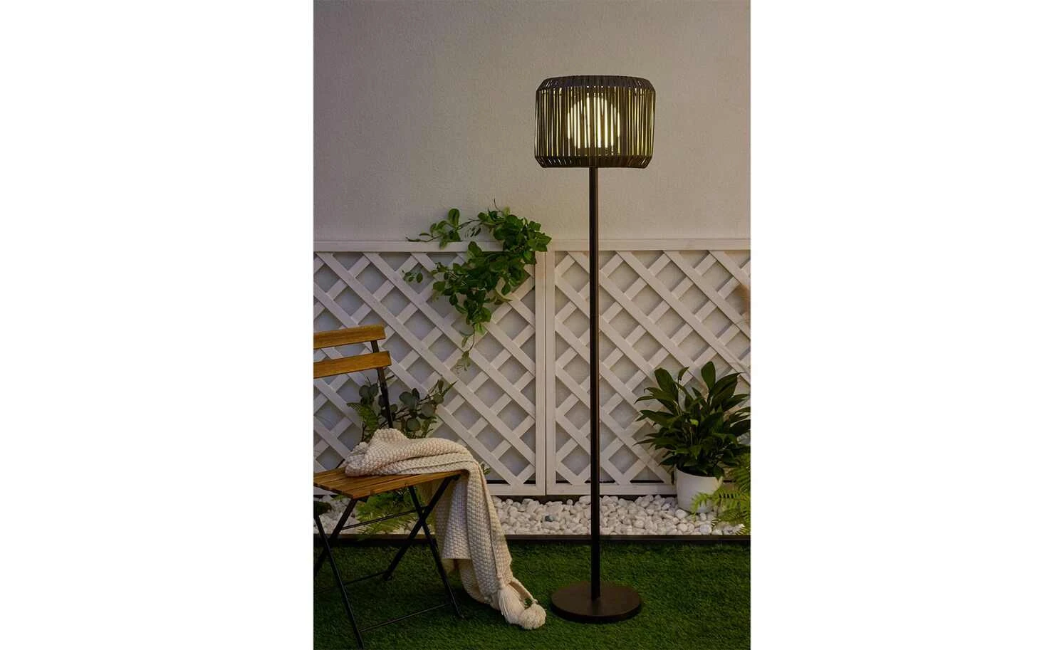 Solar-Stehleuchte, Schwarz 1 Solar-Stehleuchte, Schwarz