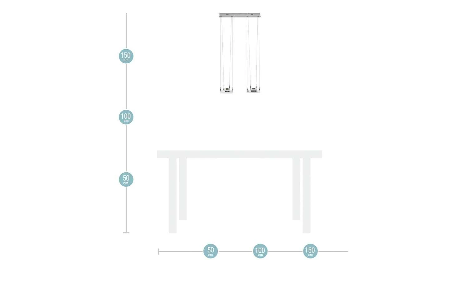 Meisterleuchten LED-Pendelleuchte, 4-flammig, nickel matt 11 Meisterleuchten LED-Pendelleuchte, 4-flammig, nickel matt – Bild 11