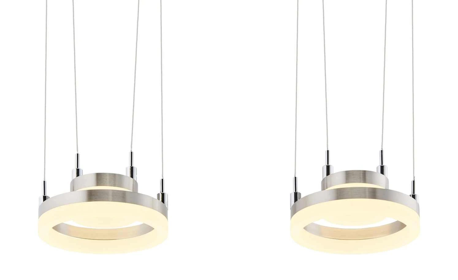 Meisterleuchten LED-Pendelleuchte, 4-flammig, nickel matt 2 Meisterleuchten LED-Pendelleuchte, 4-flammig, nickel matt – Bild 2