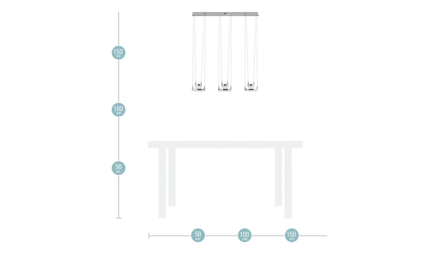 Meisterleuchten LED-Pendelleuchte, 6-flammig, nickel matt 12 Meisterleuchten LED-Pendelleuchte, 6-flammig, nickel matt – Bild 12