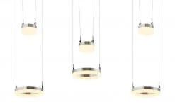 Meisterleuchten LED-Pendelleuchte, 6-flammig, nickel matt