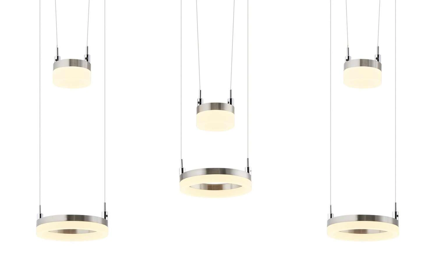 Meisterleuchten LED-Pendelleuchte, 6-flammig, nickel matt 1 Meisterleuchten LED-Pendelleuchte, 6-flammig, nickel matt