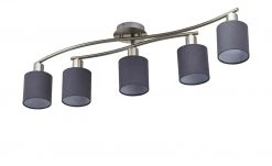 Trio Deckenleuchte, 5-flammig Stoffschirme grau -Innenleuchten Verkaufsladen 10688094 3 202002252238